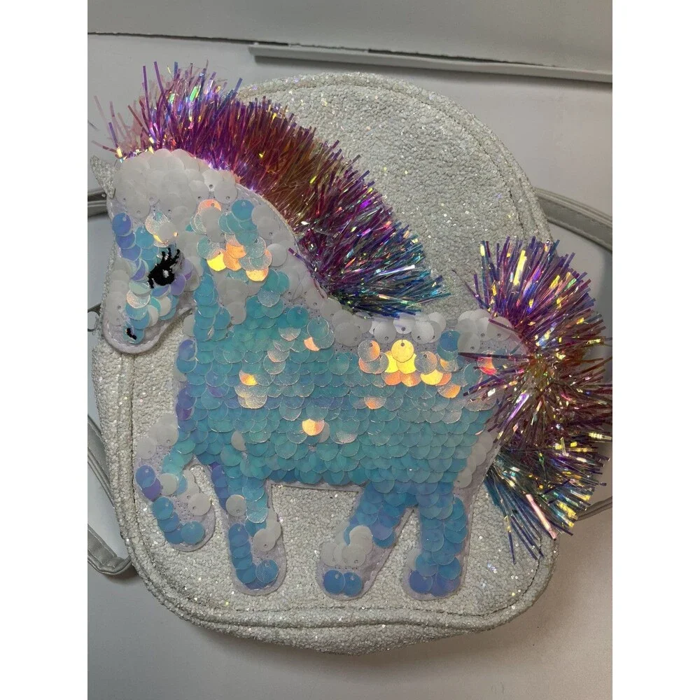 Children’s Place Flip Sequin Unicorn Mini Backpack New